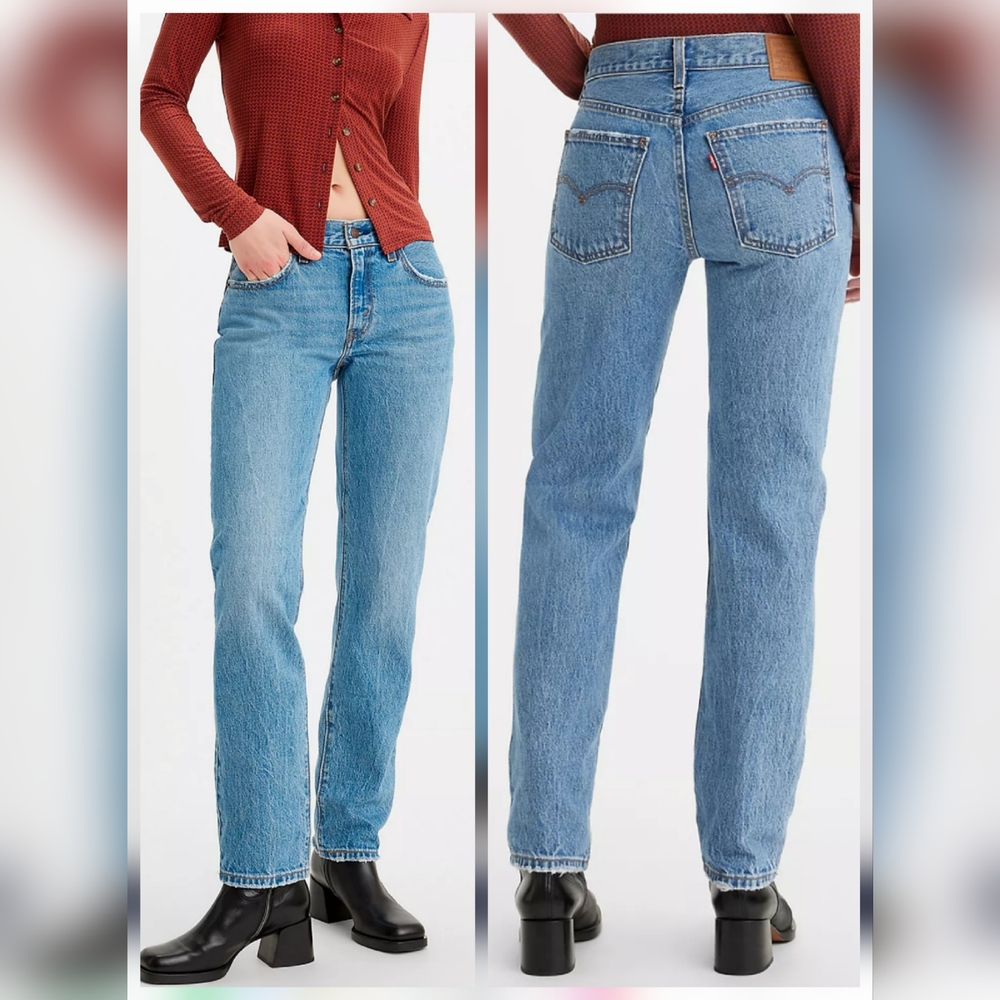 Levi's Jeans Middy Straight Mid Rise Easy Hip Thigh Size 29 x 30 Irregular New